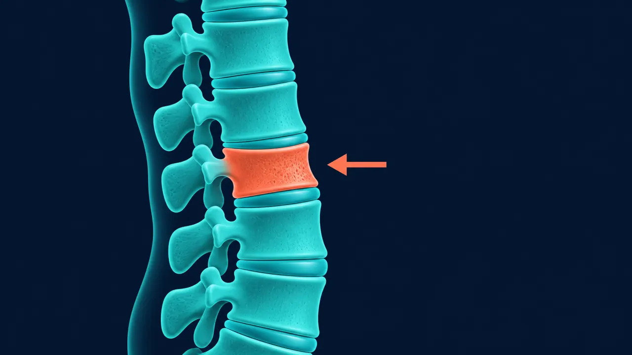 Diagrama de fractura vertebral por compresión — Dr. Carlos Mendoza, Querétaro